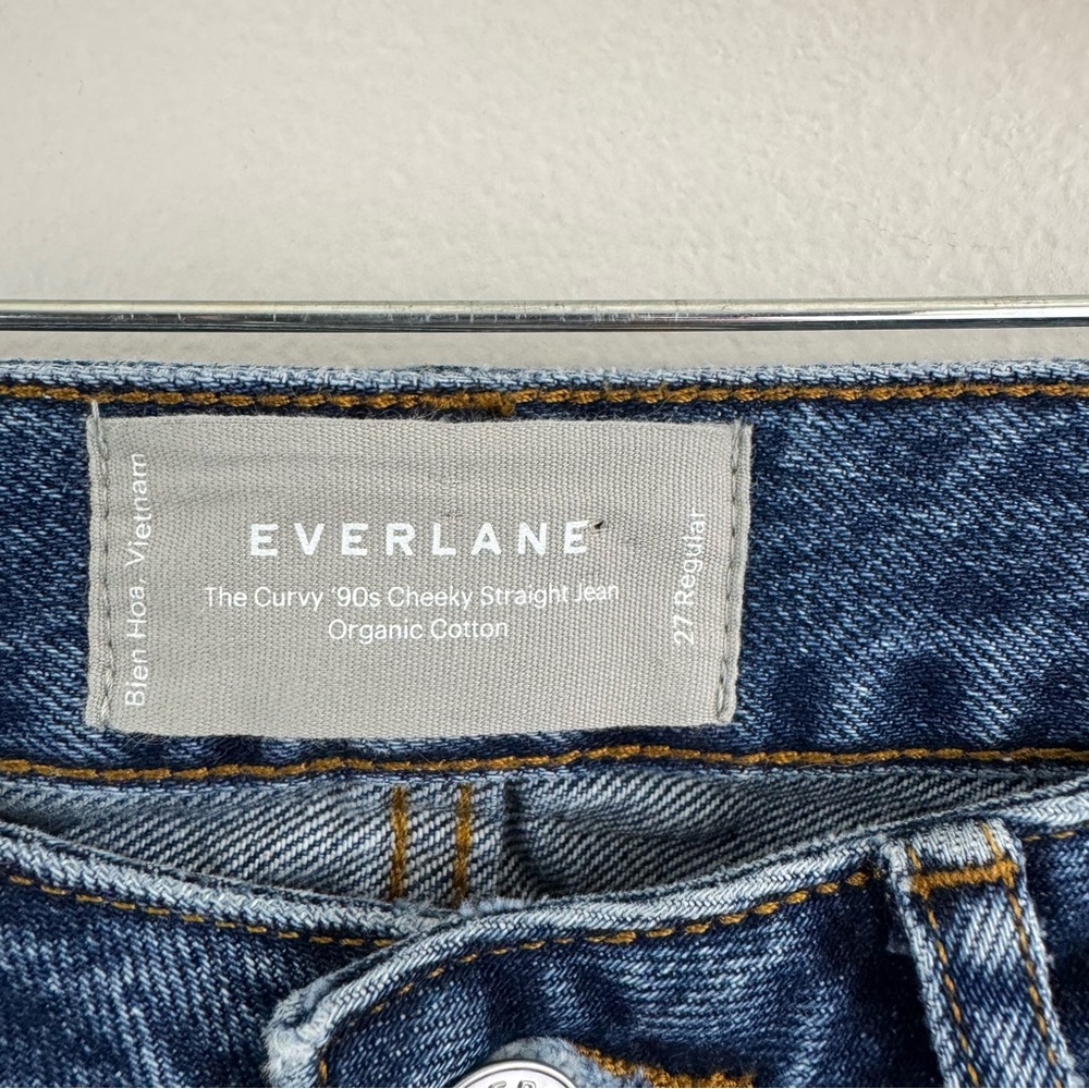 Everlane The Curvy 90's Cheeky Straight Leg Blue Jeans High Rise Size 27 X 28 - Picture 13 of 14